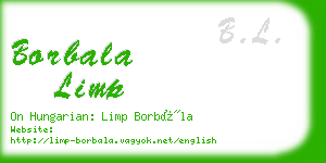 borbala limp business card